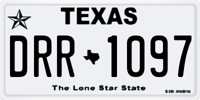 TX license plate DRR1097