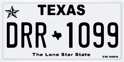 TX license plate DRR1099