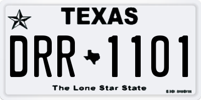 TX license plate DRR1101