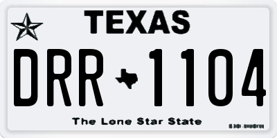 TX license plate DRR1104