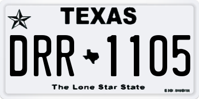 TX license plate DRR1105