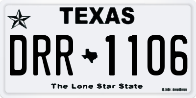 TX license plate DRR1106
