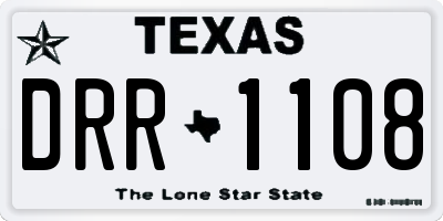 TX license plate DRR1108