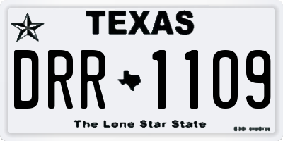 TX license plate DRR1109
