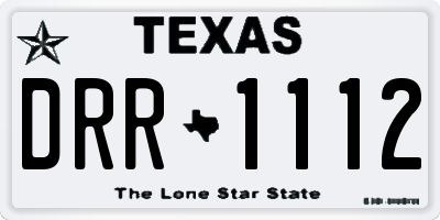 TX license plate DRR1112