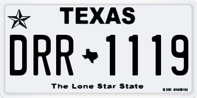 TX license plate DRR1119