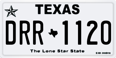 TX license plate DRR1120