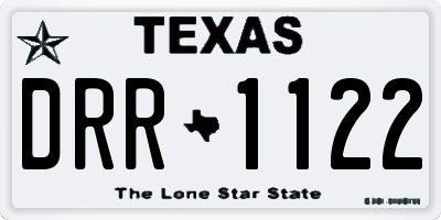 TX license plate DRR1122
