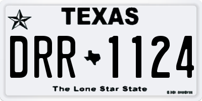TX license plate DRR1124