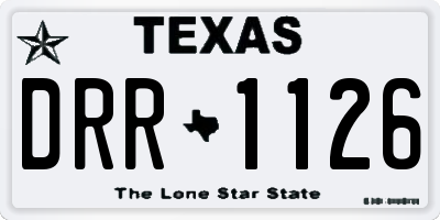 TX license plate DRR1126
