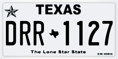 TX license plate DRR1127