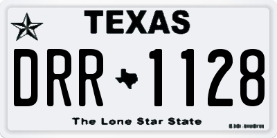 TX license plate DRR1128