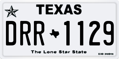 TX license plate DRR1129