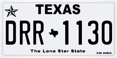 TX license plate DRR1130