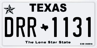 TX license plate DRR1131
