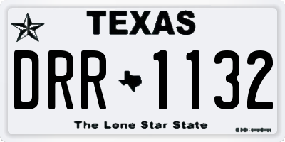 TX license plate DRR1132