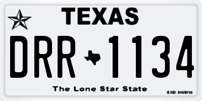 TX license plate DRR1134