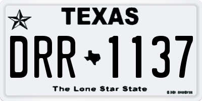 TX license plate DRR1137
