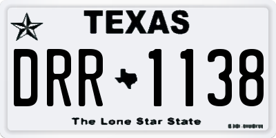 TX license plate DRR1138