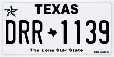 TX license plate DRR1139