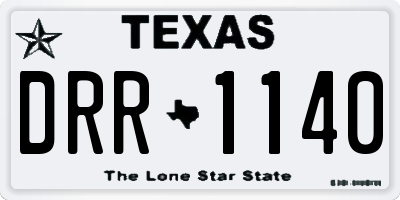 TX license plate DRR1140