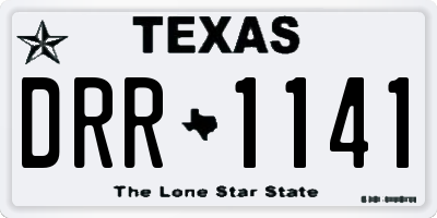 TX license plate DRR1141