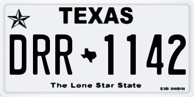 TX license plate DRR1142