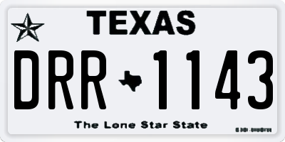 TX license plate DRR1143