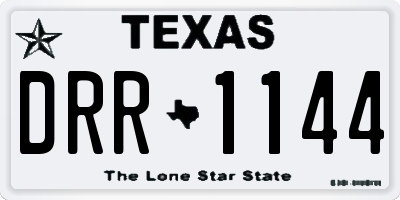 TX license plate DRR1144