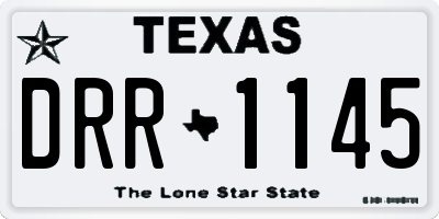 TX license plate DRR1145