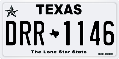 TX license plate DRR1146