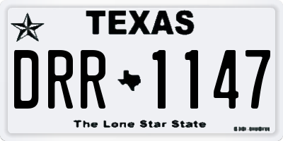 TX license plate DRR1147