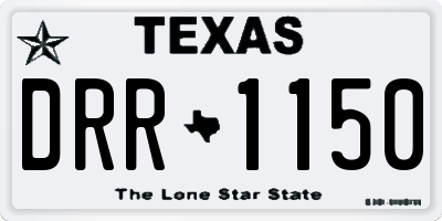 TX license plate DRR1150