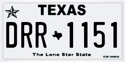 TX license plate DRR1151