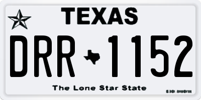 TX license plate DRR1152