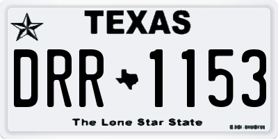 TX license plate DRR1153