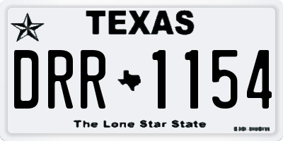TX license plate DRR1154