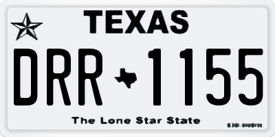 TX license plate DRR1155