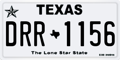 TX license plate DRR1156