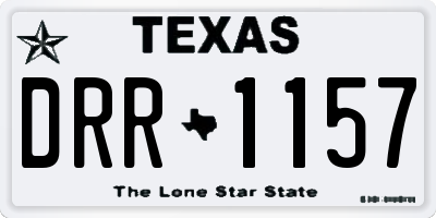 TX license plate DRR1157