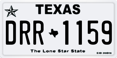 TX license plate DRR1159
