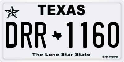 TX license plate DRR1160