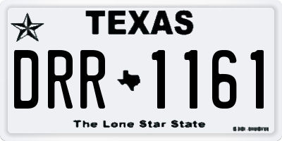 TX license plate DRR1161