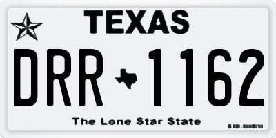 TX license plate DRR1162