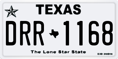 TX license plate DRR1168