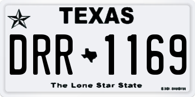 TX license plate DRR1169