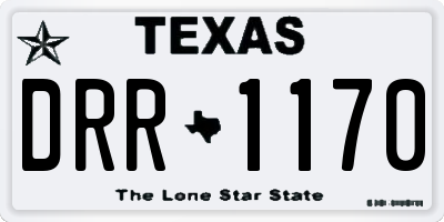 TX license plate DRR1170