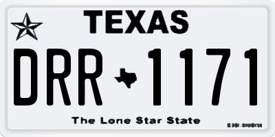 TX license plate DRR1171