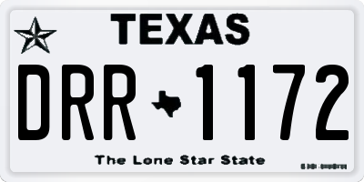 TX license plate DRR1172