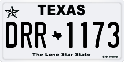 TX license plate DRR1173